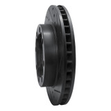 R1 88-00 Chevrolet K1500 Suburban Front Right Drilled & Slotted Black Brake Rotor