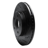 R1 98-04 Chrysler CONCORDE Front Right Drilled & Slotted Black Brake Rotor