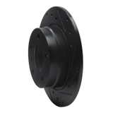 R1 91-99 BMW 323I Rear Right Drilled & Slotted Black Brake Rotor