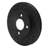 R1 95-96 Dodge Neon (USA/Canada) Front Left Drilled & Slotted Black Brake Rotor
