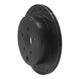 R1 10-25 Scion FR-S Rear Left Drilled & Slotted Black Brake Rotor
