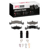 DFC 83-90 Dodge Charger Front 5000 Advanced Semi Metallic Brake Pads and Hardware Kit