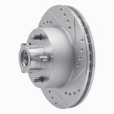 R1 1973-1989 Chrysler CORDOBA Front Right Drilled & Slotted Silver Brake Rotor