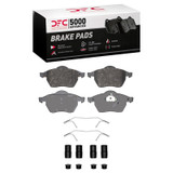 DFC 96-99 Volkswagen Passat (USA/Canada) Front 5000 Advanced Low Metallic Brake Pads & Hardware Kit