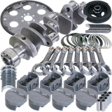 Eagle Chevy 350 1Pc 3.750in Crank 5.700in I-Beam Rod 4.030in Pistons 168 Tooth FP Balanced Assembly