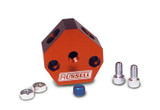 Russell Adapter Y-Block 3/8in Sae Quick Disconnect Female To 2X 3/8in Sae Qd Male Blk Anodized