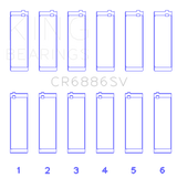 King Engine Bearings Mercedes Benz M 276 DE35 Sputter Replacement (Size +0.50mm) Conrod Bearing Set