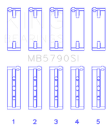 King Engine Bearings Porsche M 48.00/M 48.50 (Size +0.25mm) Main Bearing Set
