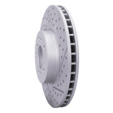 R1 00-06 BMW X5 Front Right Drilled & Slotted Geo-Carbon Rotor