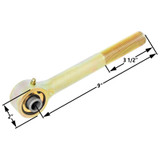 RockJock Johnny Joint 2in Narrow Rod End (Long Shank - 1in RH Thread 1.600in x .562in Ball)