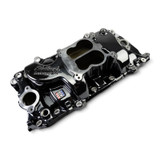 Edelbrock 65-90 BB Chevy Oval Port Heads Performer 2-O Manifold - Black Plasma
