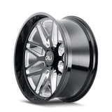Cali Off-Road 9115 Invader 26x14 / 8x170 BP / -76mm Offset / 125.2mm Hub Gloss Black Milled Wheel
