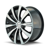 Touren 3130 TR3 16x7 / 5x110/115 BP / 42mm Offset / 72.62mm Hub Gloss Black Machined Wheel