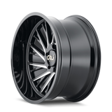 Cali Off-Road 9114 Purge 24x14 / 8x165.1 BP / -76mm Offset / 125.2mm Hub Gloss Black Milled Wheel