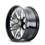 Cali Off-Road 9115 Invader 24x14 / 8x170 BP / -76mm Offset / 125.2mm Hub Gloss Black Milled Wheel
