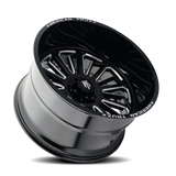 American Truxx AT1916 Butcher 24x14 / 6x139.7 BP / -76mm Offset / 106mm Hub Gloss Black Milled Wheel