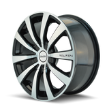 Touren 3130 TR3 18x8 / 5x100/114.3 BP / 40mm Offset / 72.62mm Hub Gloss Black Machined Wheel