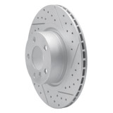 R1 11-18 BMW X4 Rear Right Drilled & Slotted Geo-Carbon Rotor