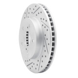 R1 16-22 Toyota Prius Prime Front Left Drilled & Slotted Geo-Carbon Rotor
