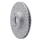 R1 07-18 BMW X6 Front Right Drilled & Slotted Geo-Carbon Rotor