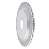 R1 13-14 Ford Mustang Rear Right Drilled & Slotted Geo-Carbon Rotor