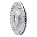 R1 13-20 Ford Fusion Front Left Drilled & Slotted Geo-Carbon Rotor