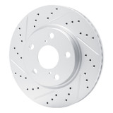 R1 06-18 Lexus Hs250H Front Left Drilled & Slotted Geo-Carbon Rotor