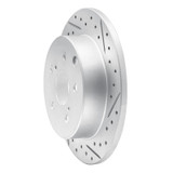 R1 06-18 Lexus Hs250H Rear Right Drilled & Slotted Geo-Carbon Rotor
