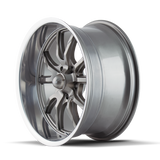 Ridler 650 17x8 / 5x114.3 BP / 0mm Offset / 83.82mm Hub Gloss Grey Polished Wheel