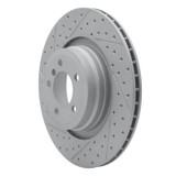 R1 07-08 BMW Alpina B7 Rear Left Drilled & Slotted Geo-Carbon Rotor