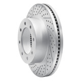 R1 12-25 Ford F-350 Super Duty 4WD Front Left Drilled & Slotted Geo-Carbon Rotor