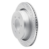 R1 12-20 Ford F-150 Rwd Rear Right Drilled & Slotted Geo-Carbon Rotor