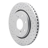 R1 10-14 Ford F-150 4WD Front Left Drilled & Slotted Geo-Carbon Rotor