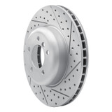 R1 04-10 BMW 645Ci Front Right Drilled & Slotted Geo-Carbon Rotor