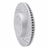 R1 07-23 Lexus Ls460 Front Right Drilled & Slotted Geo-Carbon Rotor