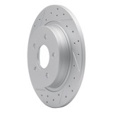R1 04-13 Volvo V50 Rear Left Drilled & Slotted Geo-Carbon Rotor