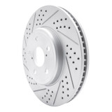R1 01-06 Lexus Ls430 Front Left Drilled & Slotted Geo-Carbon Rotor