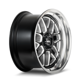 Ridler 611 20x10 / 5x114.3 BP / 0mm Offset / 83.82mm Hub Gls Blk Mill w/ Diamond Cut Lip Wheel