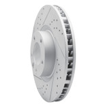 R1 11-18 Porsche Cayenne Right Front Drilled & Slotted Geo-Carbon Rotor