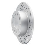 R1 10-19 Audi A3 Rear Right Drilled & Slotted Geo-Carbon Rotor