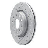 R1 05-15 Volkswagen Bora (Mexico) Front Left Drilled & Slotted Geo-Carbon Rotor