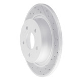 R1 13-18 Ford Transit Connect Rear Right Drilled & Slotted Geo-Carbon Rotor
