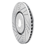 R1 04-06 Audi Tt Quattro Left Front Drilled & Slotted Geo-Carbon Rotor