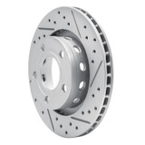 R1 99-05 Audi S6 Rear Right Drilled & Slotted Geo-Carbon Rotor