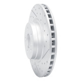 R1 12-21 Tesla Model X Front Right Drilled & Slotted Geo-Carbon Rotor