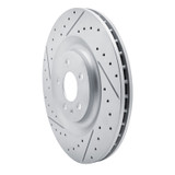 R1 17-26 Audi S7 Rear Left Drilled & Slotted Geo-Carbon Rotor