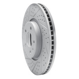 R1 11-17 Audi A4 Allroad Front Left Drilled & Slotted Geo-Carbon Rotor
