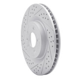 R1 11-14 Ford Mustang Front Left Drilled & Slotted Geo-Carbon Rotor