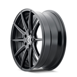 Kraze KR194 Cosmos 18x8 / 5x112 BP / 40mm Offset / 66.56mm Hub Gloss Black Wheel