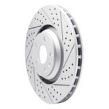 R1 08-11 Audi Tt Quattro Front Right Drilled & Slotted Geo-Carbon Rotor
